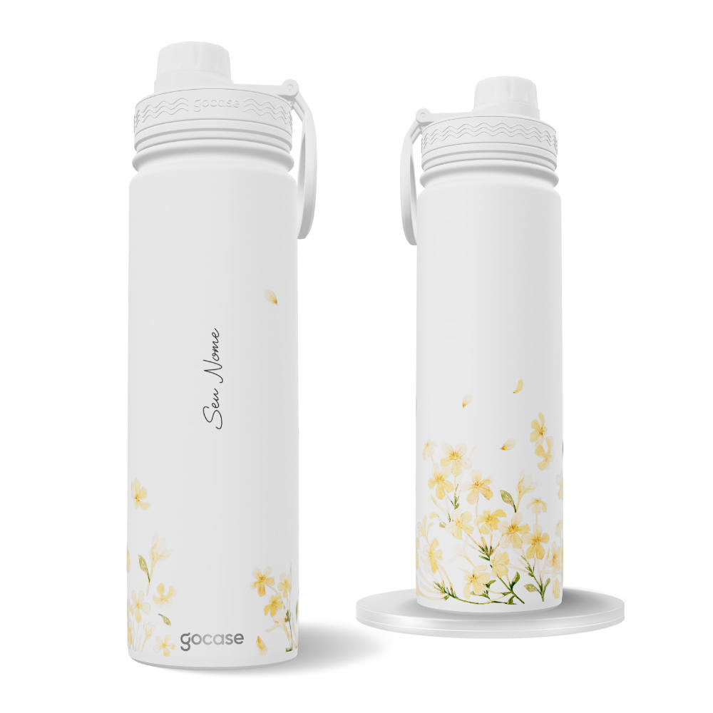 Garrafa Térmica Fresh + Ebook - Bela Flor