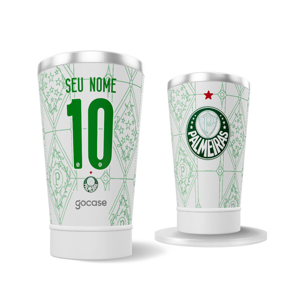  Copo Térmico Cerveja + Ebook - Palmeiras - Uniforme 1 2025 P