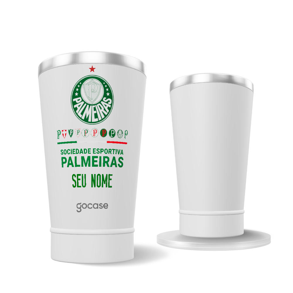  Copo Térmico Cerveja + Ebook - Palmeiras - Escudos Históricos