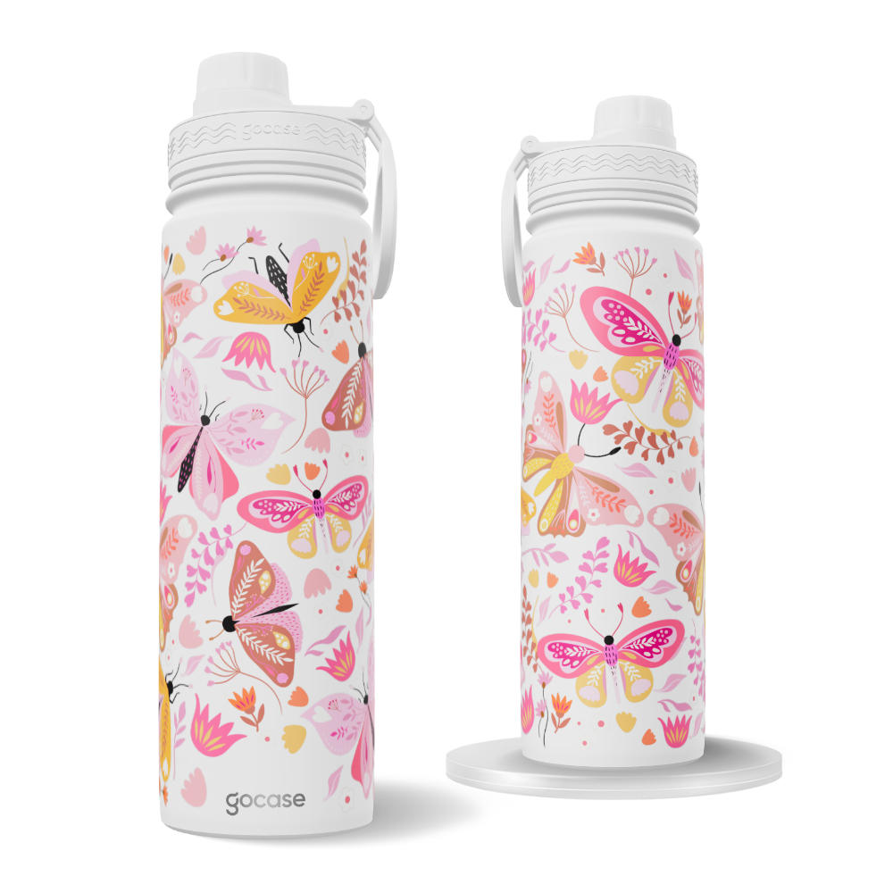 Garrafa Térmica Fresh + Ebook - Maxi Butterflies