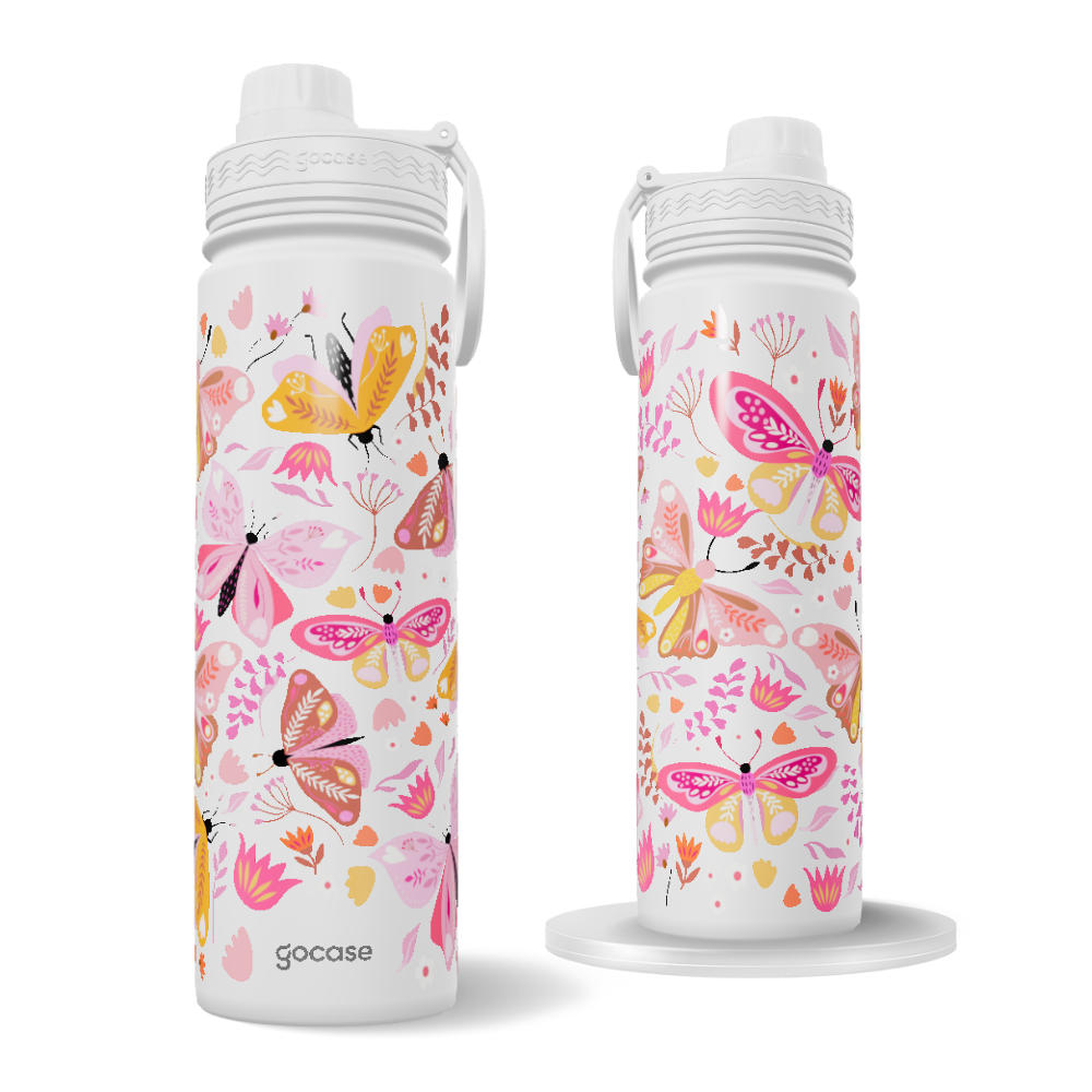 Garrafa Térmica Fresh + Ebook - Maxi Butterflies