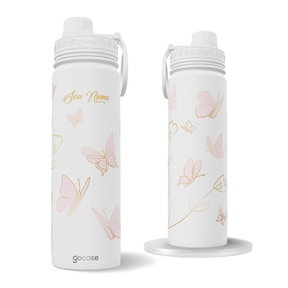 Garrafa Térmica Fresh + Ebook - Rose Butterfly Line