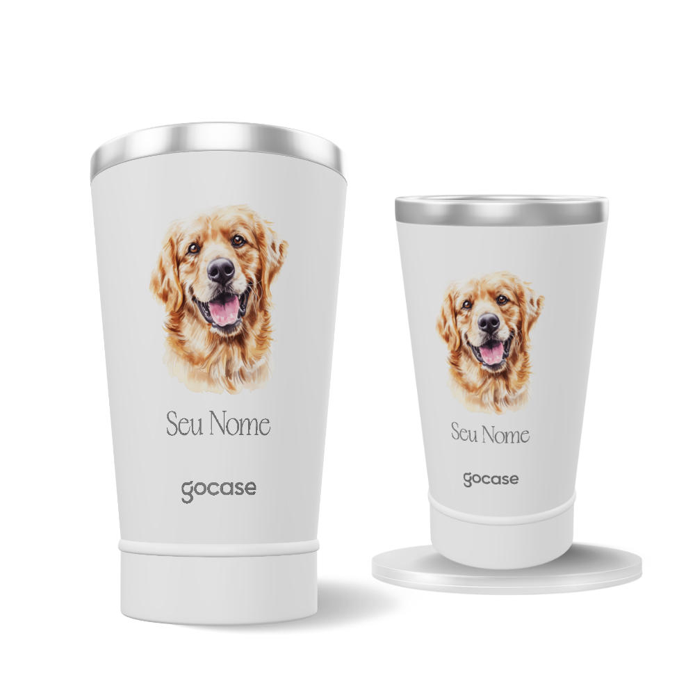 Copo Térmico + Ebook - Meu Pet em Aquarela