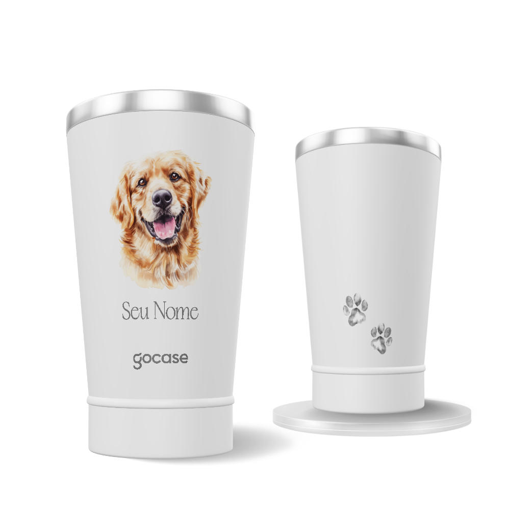 Copo Térmico + Ebook - Meu Pet em Aquarela