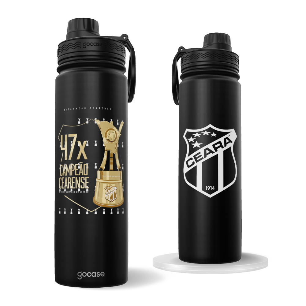 Garrafa Térmica Fresh + Ebook - Ceará - 47X Campeão Cearense