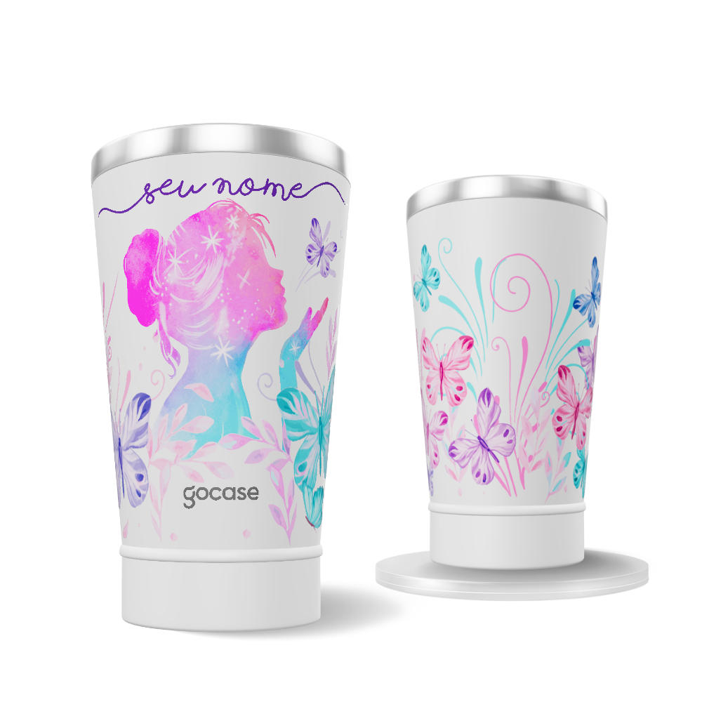 Copo Térmico + Ebook - Sopro de Borboletas