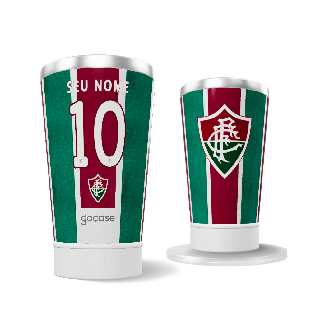 Copo Térmico Cerveja + Ebook - Fluminense - Uniforme 1 2025 P