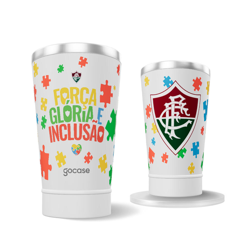  Copo Térmico Cerveja + Ebook - Fluminense - Força, Glória e Inclusão