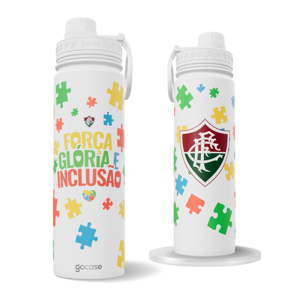  Garrafa Térmica Fresh + Ebook - Fluminense - Força, Glória e Inclusão