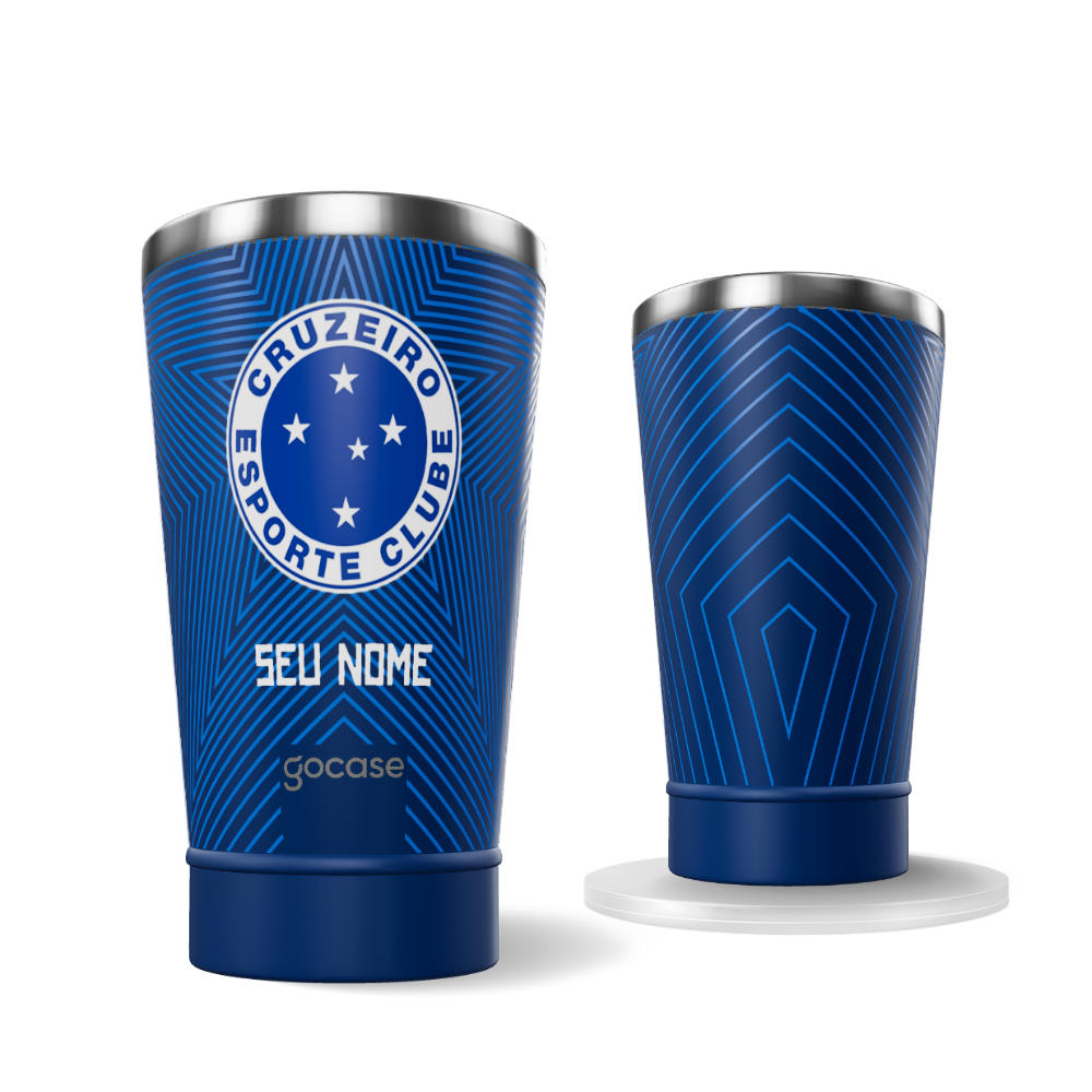 Copo Térmico Cerveja + Ebook - Cruzeiro - Uniforme 1 2025 Copo Térmico Cerveja + Ebook - Cruzeiro - Uniforme 1 2025