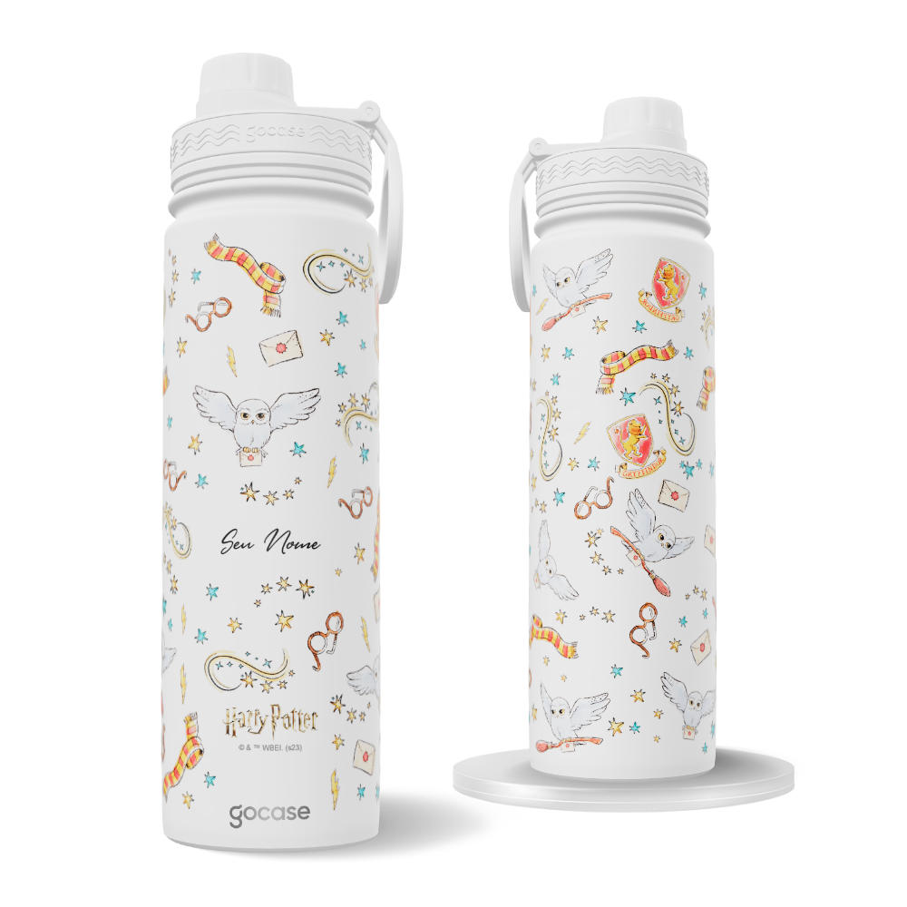 Garrafa Térmica Fresh + Ebook - Harry Potter Itens Grifinória Clean