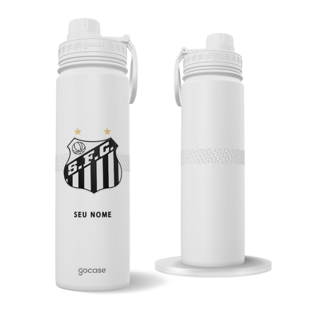 Garrafa Térmica Fresh + Ebook - Santos - Uniforme 1 2025