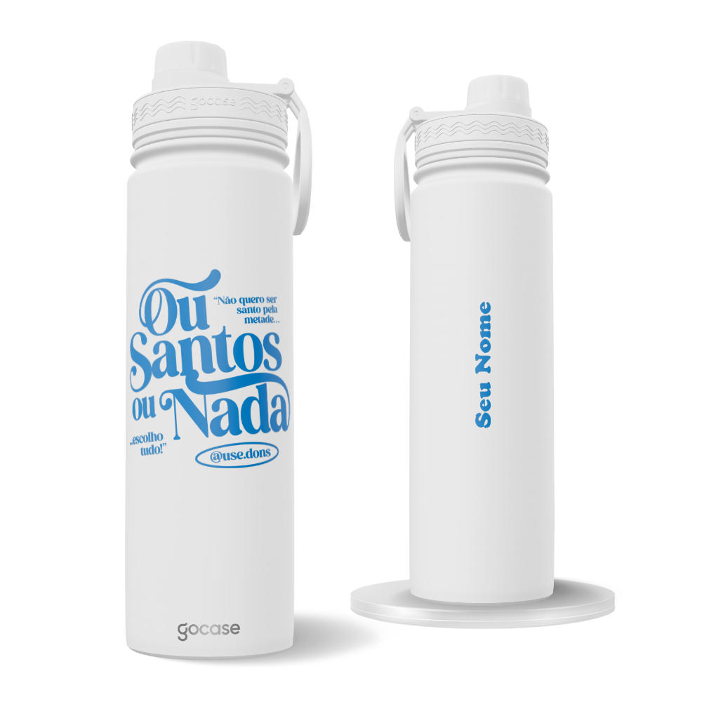Garrafa Térmica Fresh + Ebook - Use Dons - Ou Santos Ou Nada