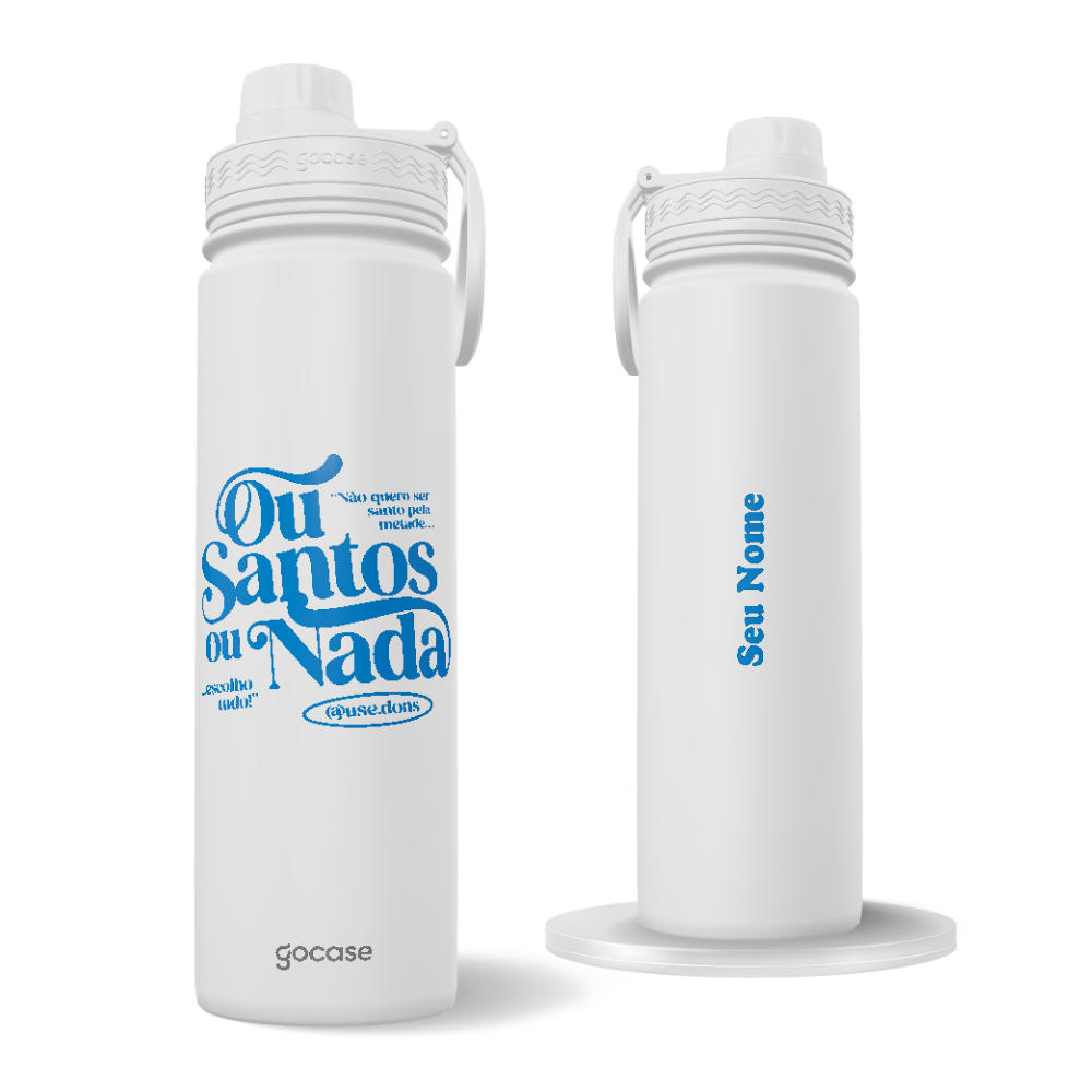 Garrafa Térmica Fresh + Ebook - Use Dons - Ou Santos Ou Nada
