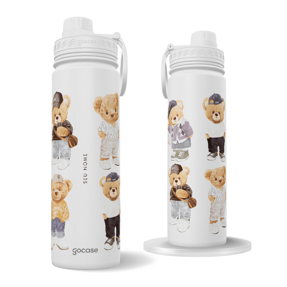 Garrafa Térmica Fresh + Ebook - Streetwear Bear Pattern