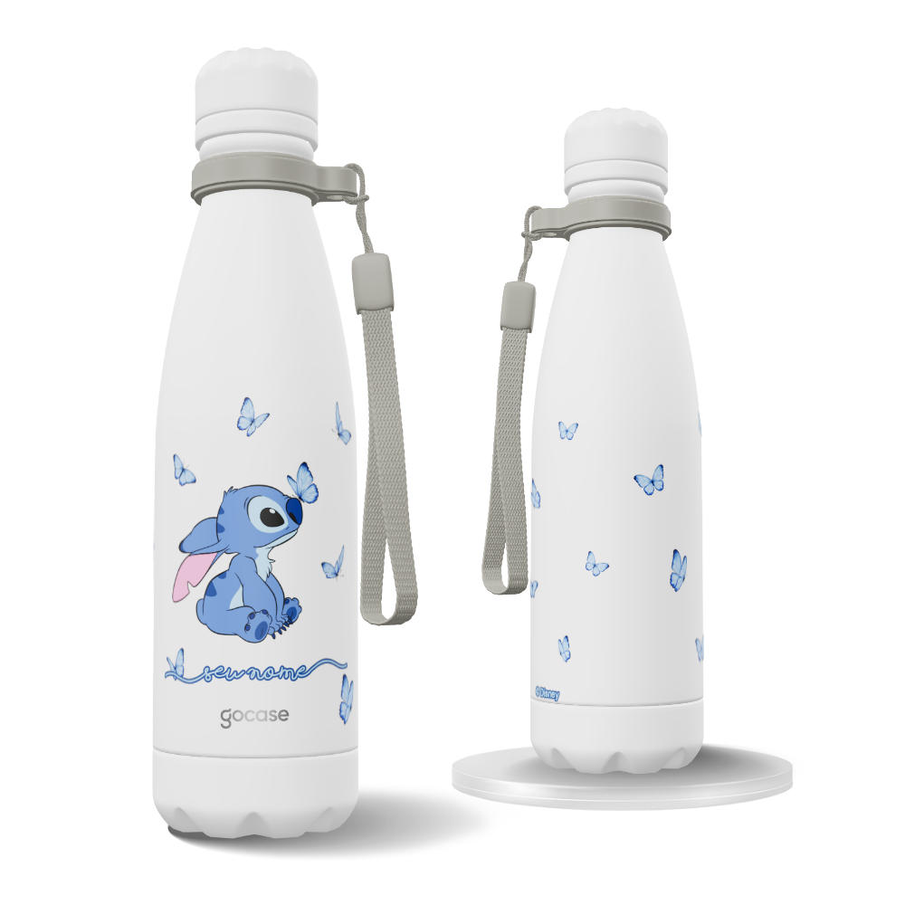 Garrafa Térmica Urban + Ebook - Lilo & Stitch - Borboletas Cute