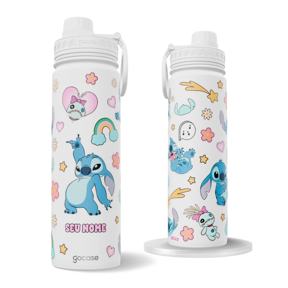Garrafa Térmica Fresh + Ebook - Lilo & Stitch - Stickers Cute