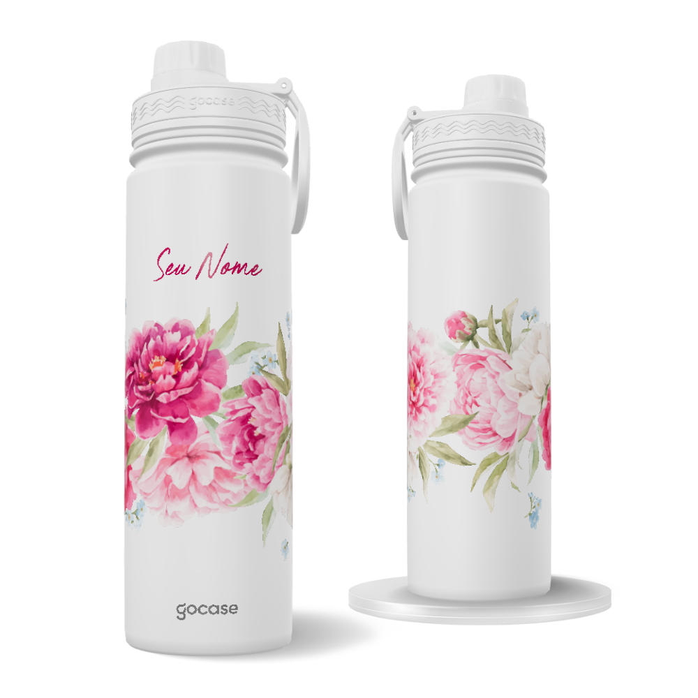 Garrafa Térmica Fresh + Ebook - Floral Sublime