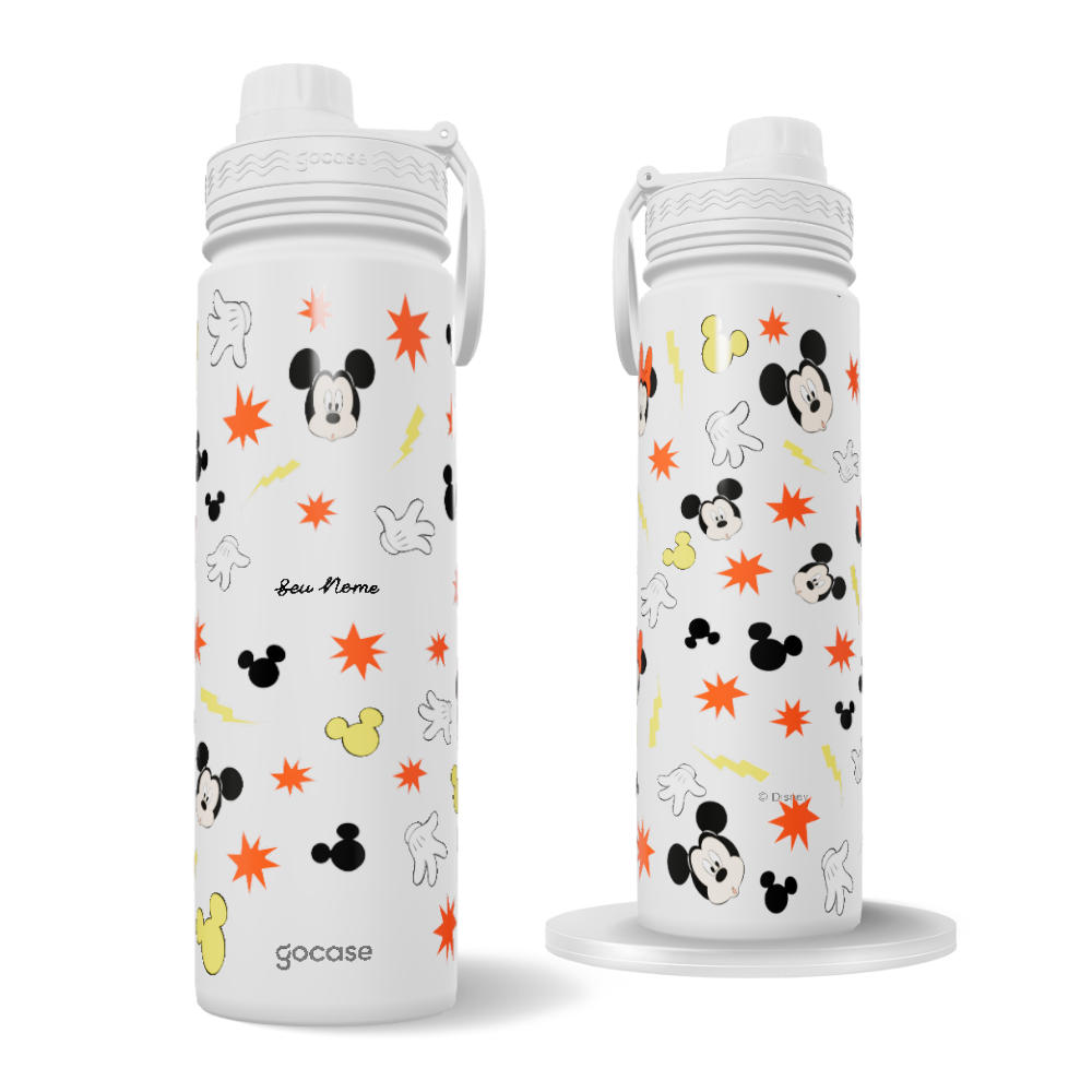Garrafa Térmica Fresh + Ebook - Mickey Elements com Nome