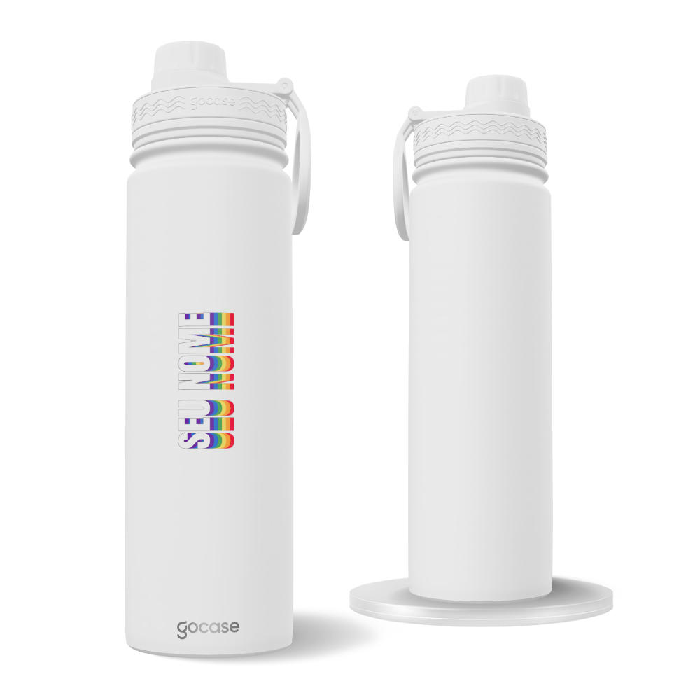 Garrafa Térmica Fresh + Ebook - Rainbow Name