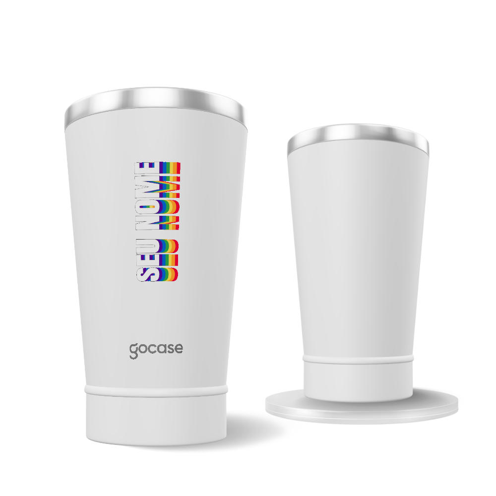 Copo Térmico + Ebook - Rainbow Name