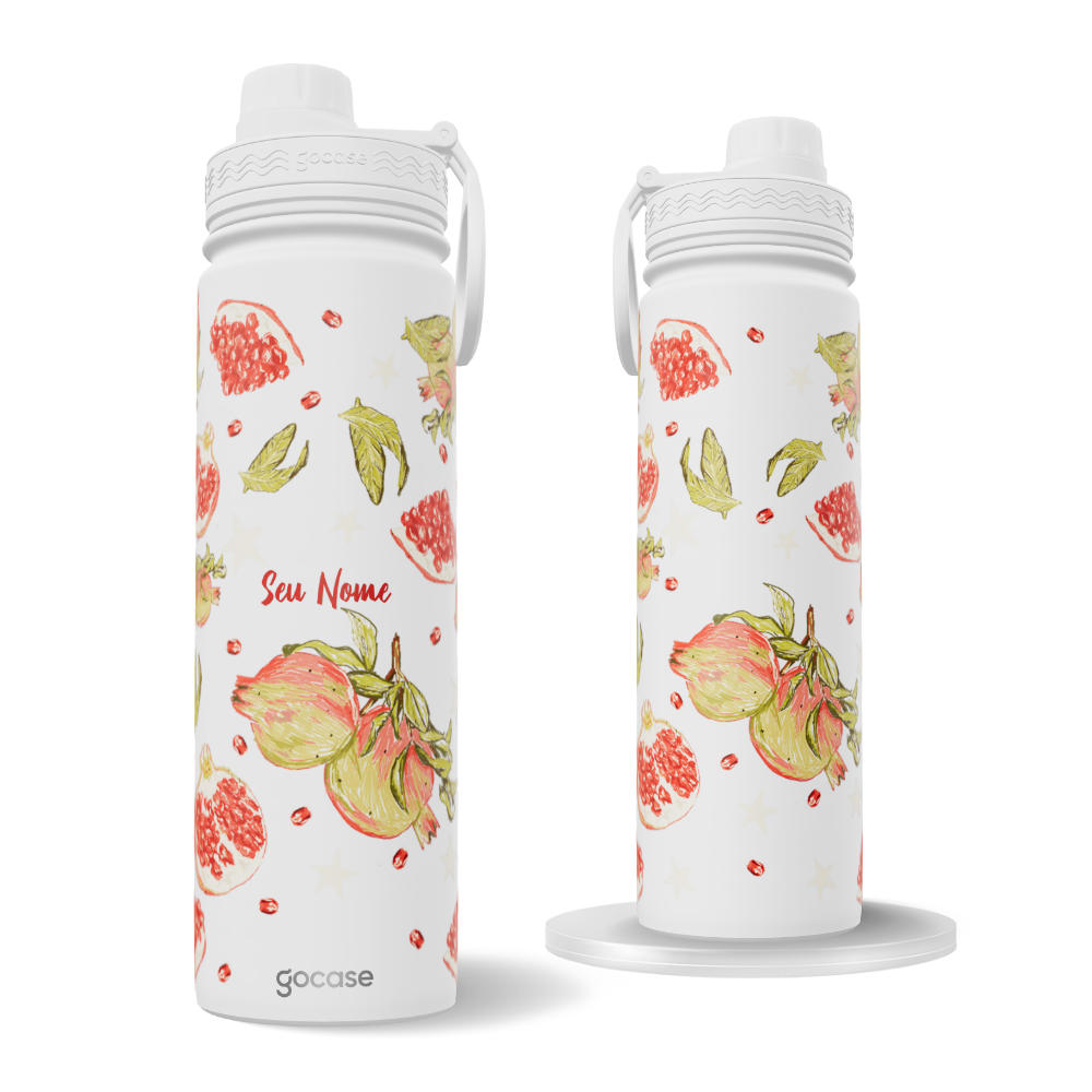 Garrafa Térmica Fresh + Ebook - Raízes do Brasil - Romã