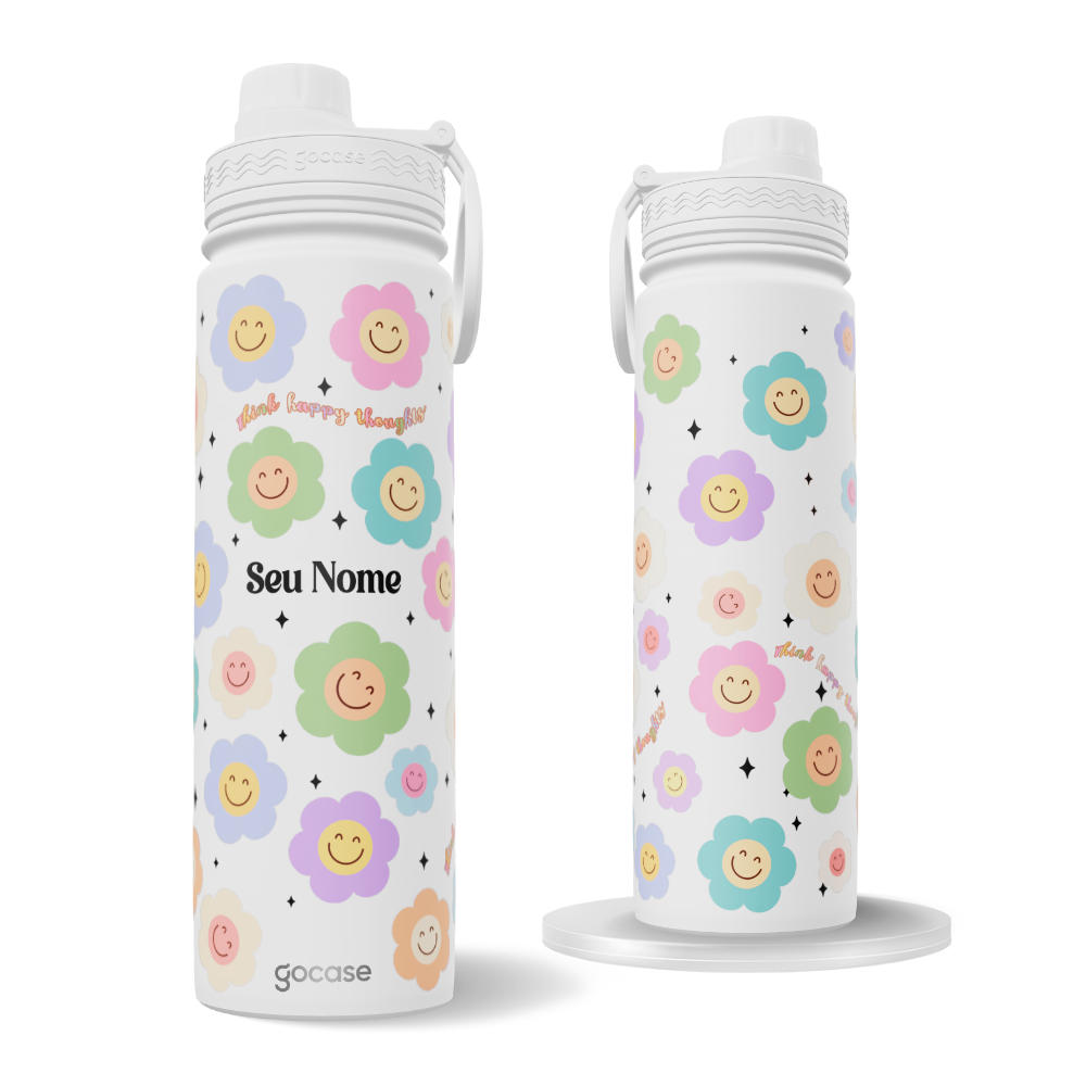 Garrafa Térmica Fresh + Ebook - Smile Flowers