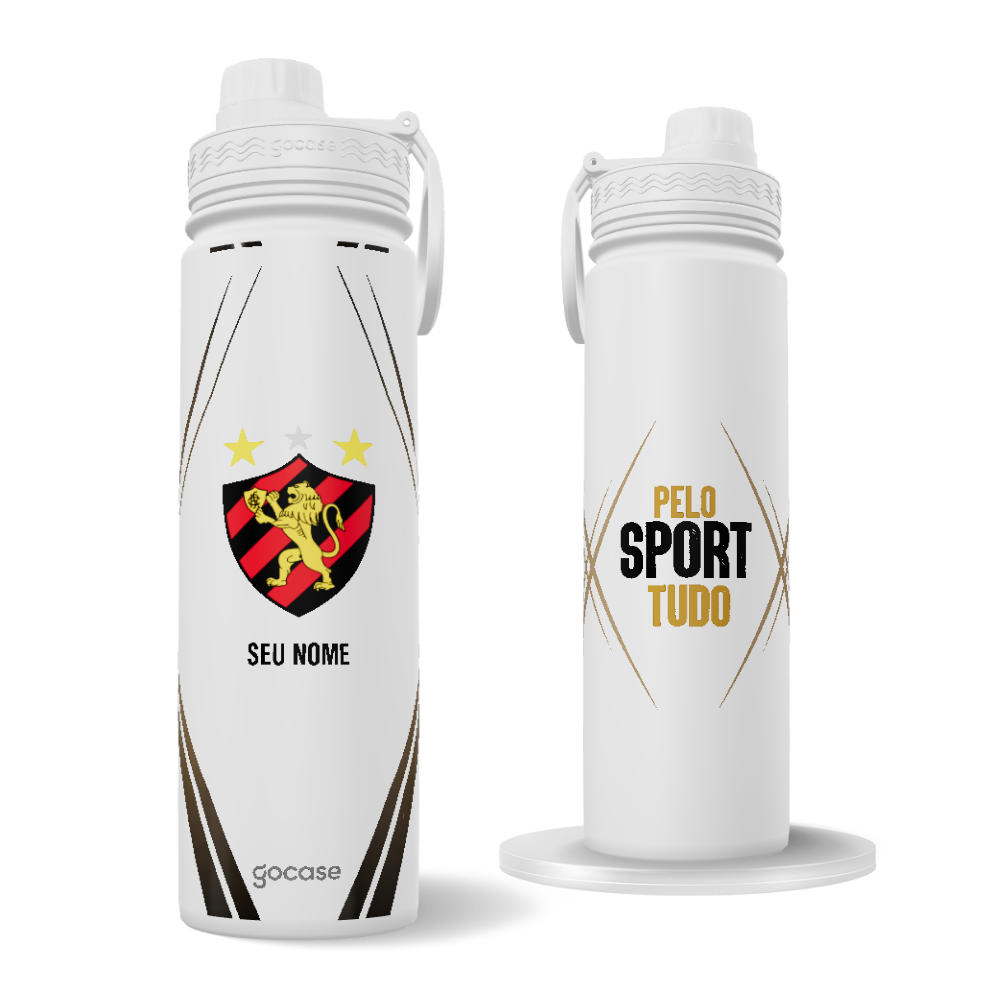 Garrafa Térmica Fresh + Ebook - Sport Recife - Escudo e Frase