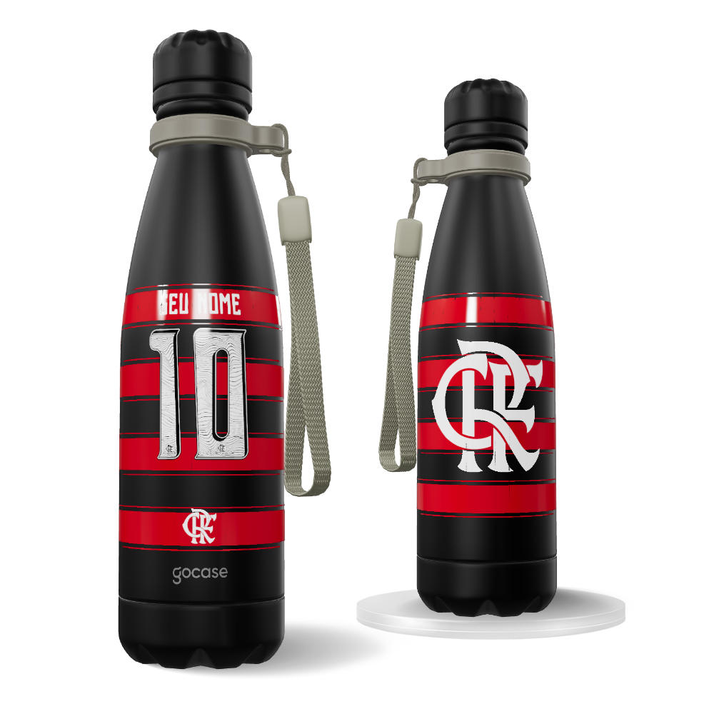 Garrafa Térmica Urban + Ebook - Flamengo Uniforme 1 2025 P