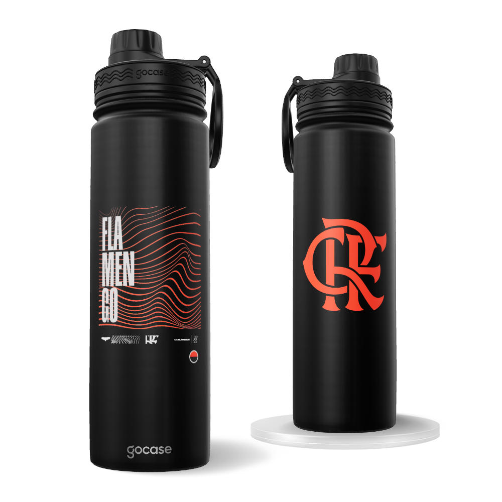 Garrafa Térmica Fresh + Ebook - Flamengo - Lettering Waves 2025
