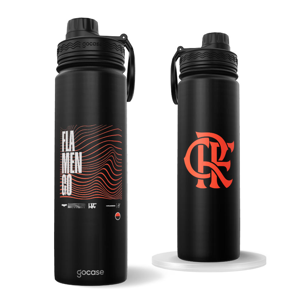Garrafa Térmica Fresh + Ebook - Flamengo - Lettering Waves 2025