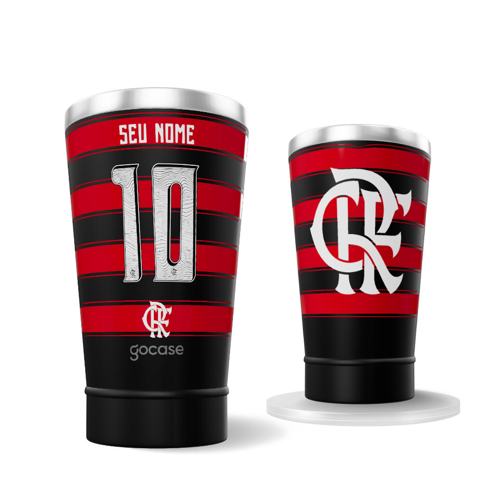Copo Térmico Cerveja + Ebook - Flamengo Uniforme 1 2025 P