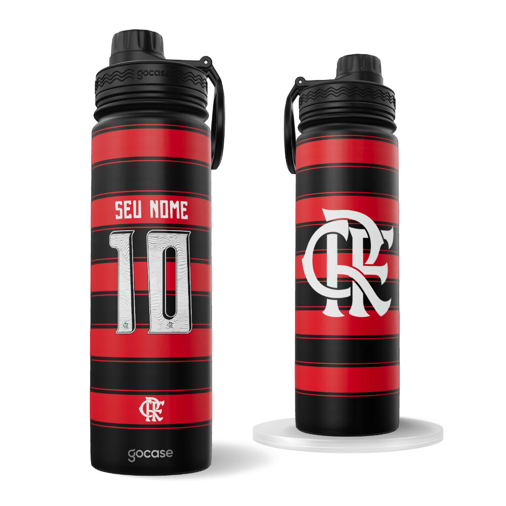 Garrafa Térmica Fresh + Ebook - Flamengo Uniforme 1 2025 P