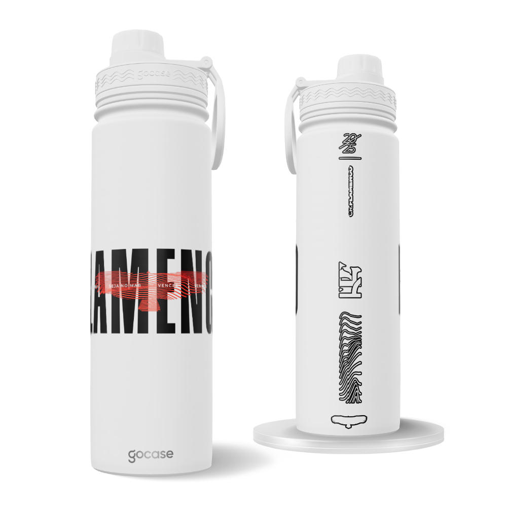 Garrafa Térmica Fresh + Ebook - Flamengo - Urubu Logo 2025