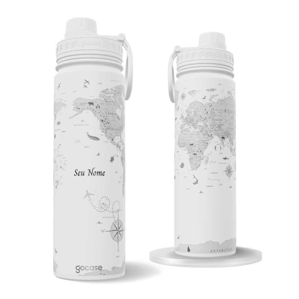 Garrafa Térmica Fresh + Ebook - Mapa Mundi 360º