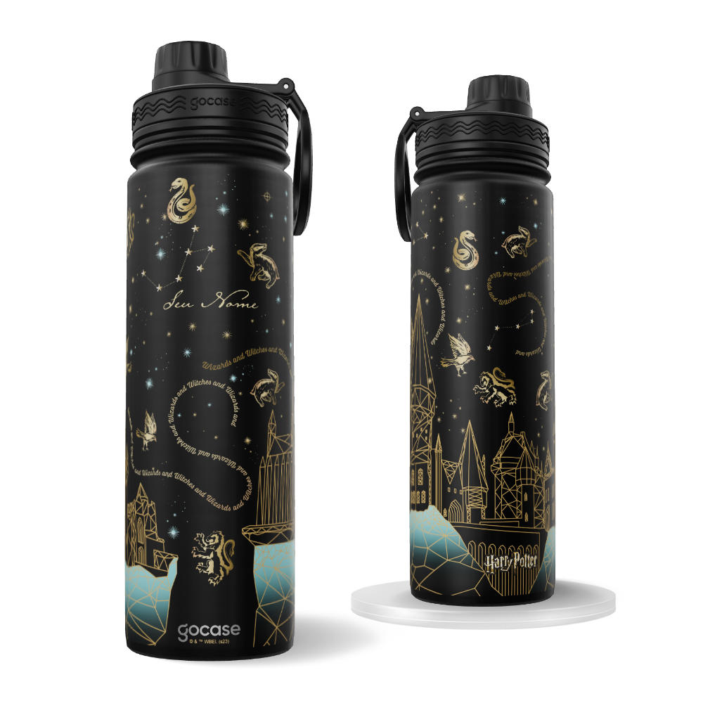 Garrafa Térmica Fresh + Ebook - Harry Potter - Constelação Hogwarts