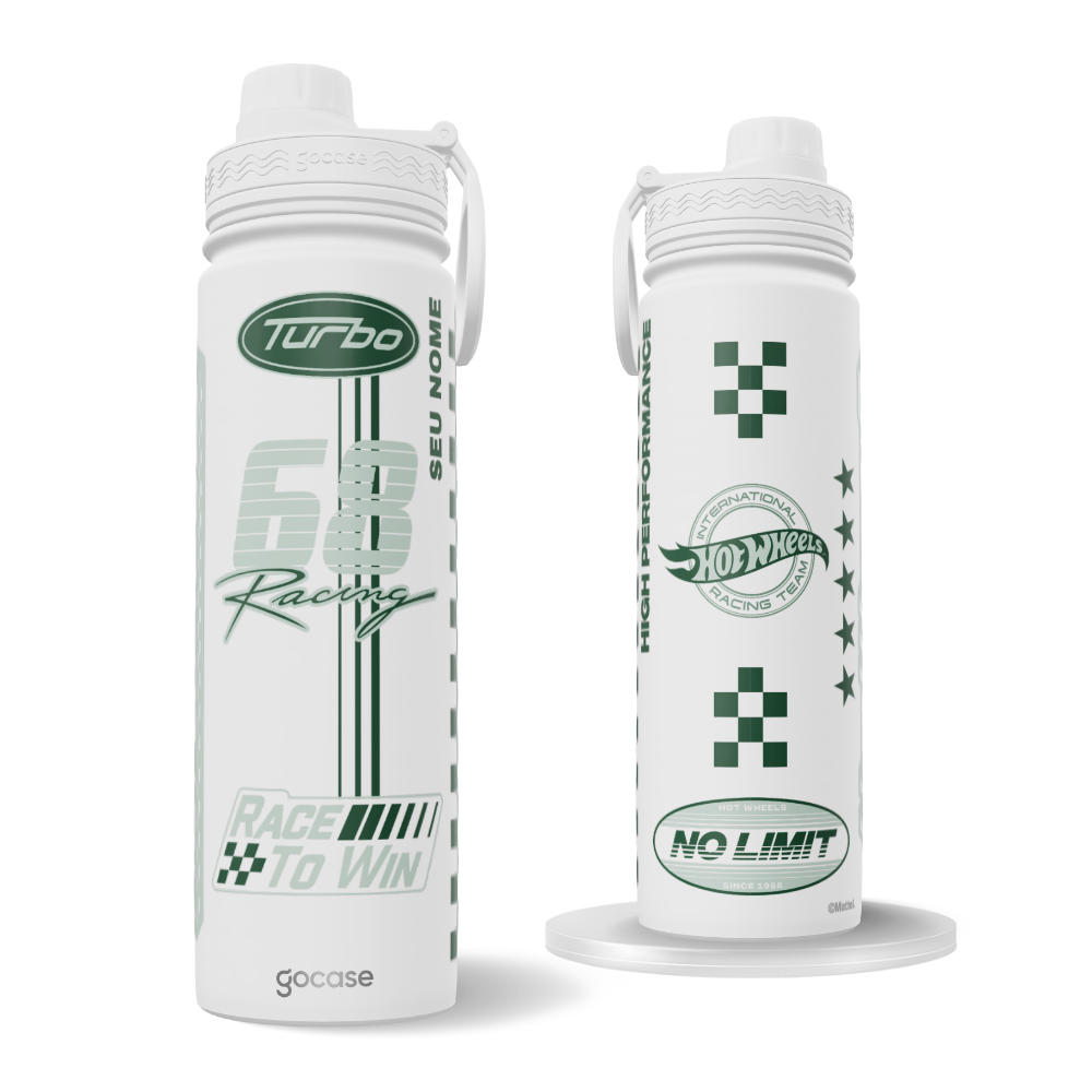 Garrafa Térmica Fresh + Ebook - Hot Wheels - Race To Win