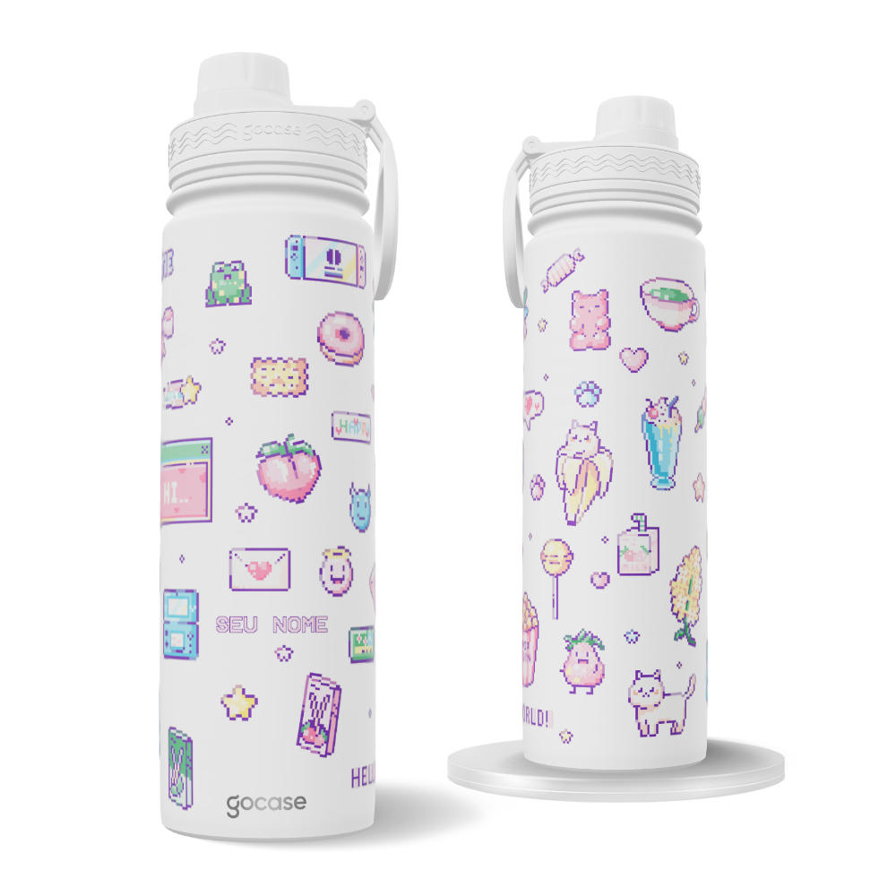 Garrafa Térmica Fresh + Ebook - Cute Pixel