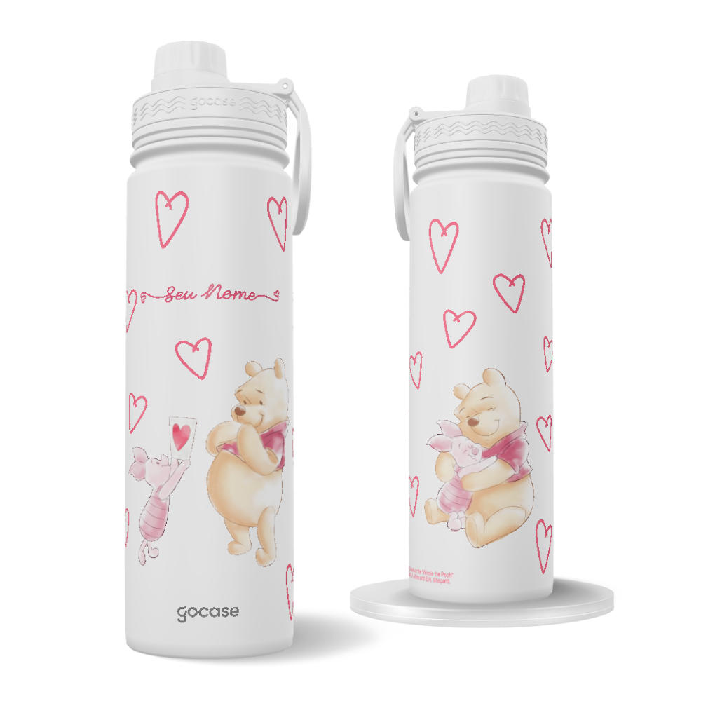 Garrafa Térmica Fresh + Ebook - Ursinho Pooh - Valentine's