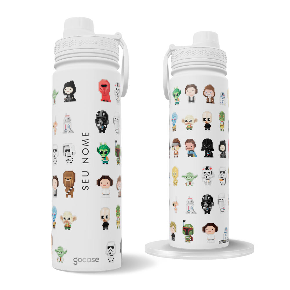 Garrafa Térmica Fresh + Ebook - Star Wars - Pixel Art