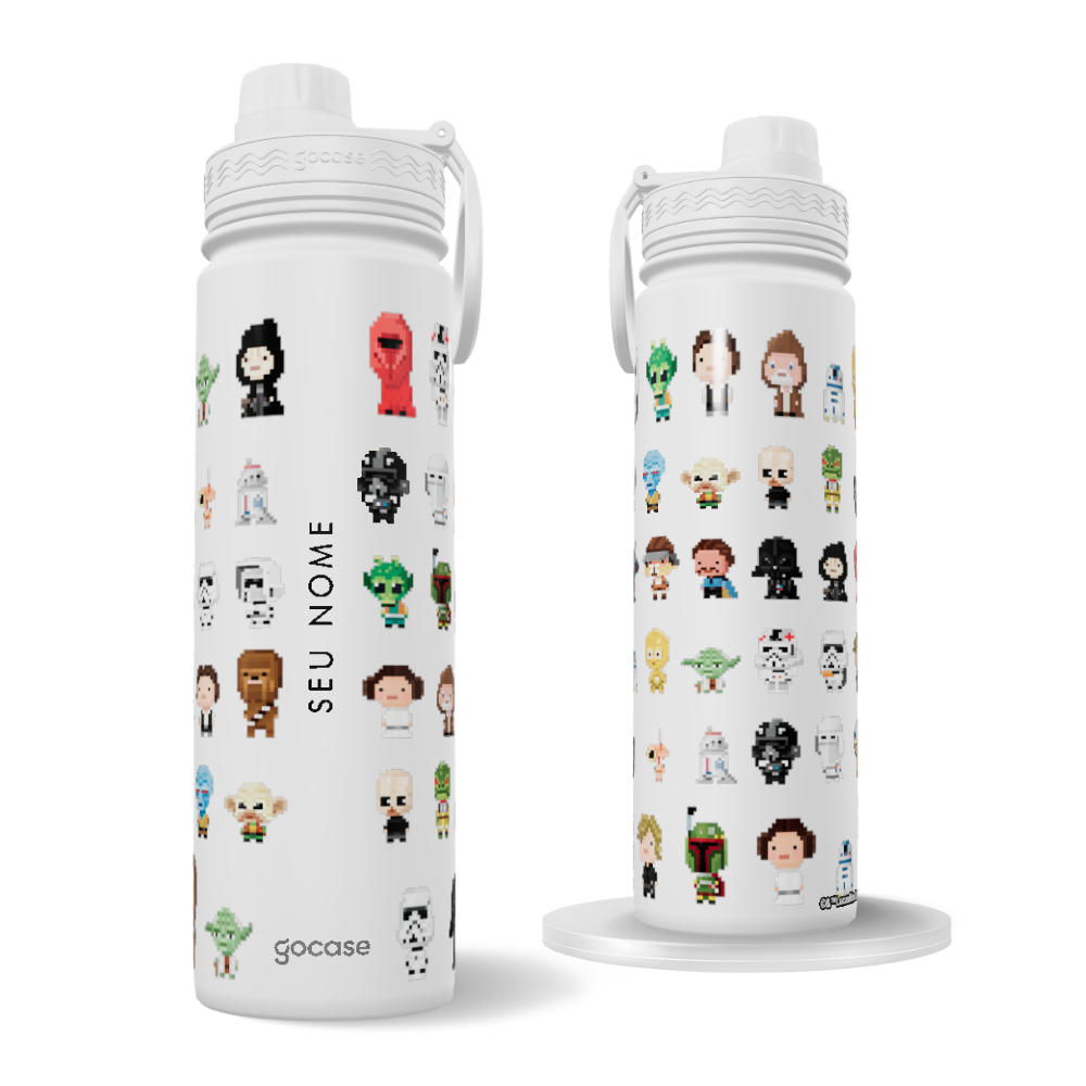 Garrafa Térmica Fresh + Ebook - Star Wars - Pixel Art