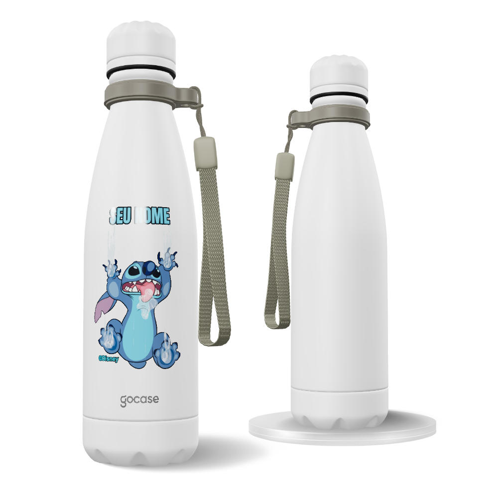 Garrafa Térmica Urban + Ebook - Lilo & Stitch - Stitch Escorregadio