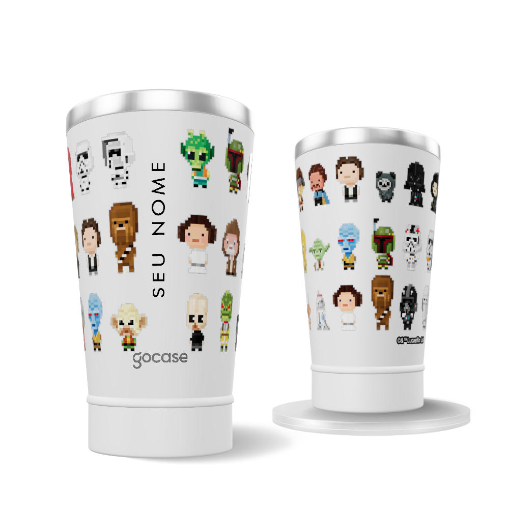 Copo Térmico + Ebook -  Star Wars - Pixel Art