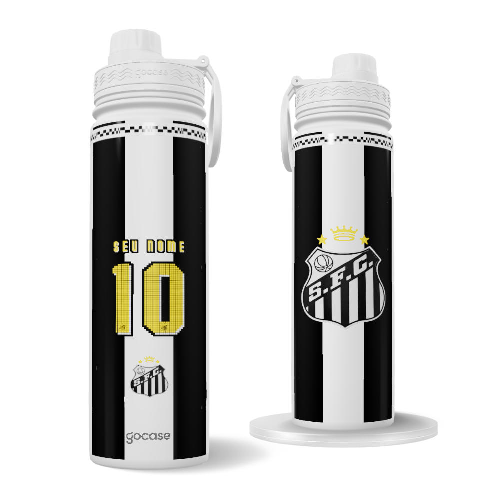 Garrafa Térmica Fresh + Ebook - Santos - Uniforme 2 2025 P