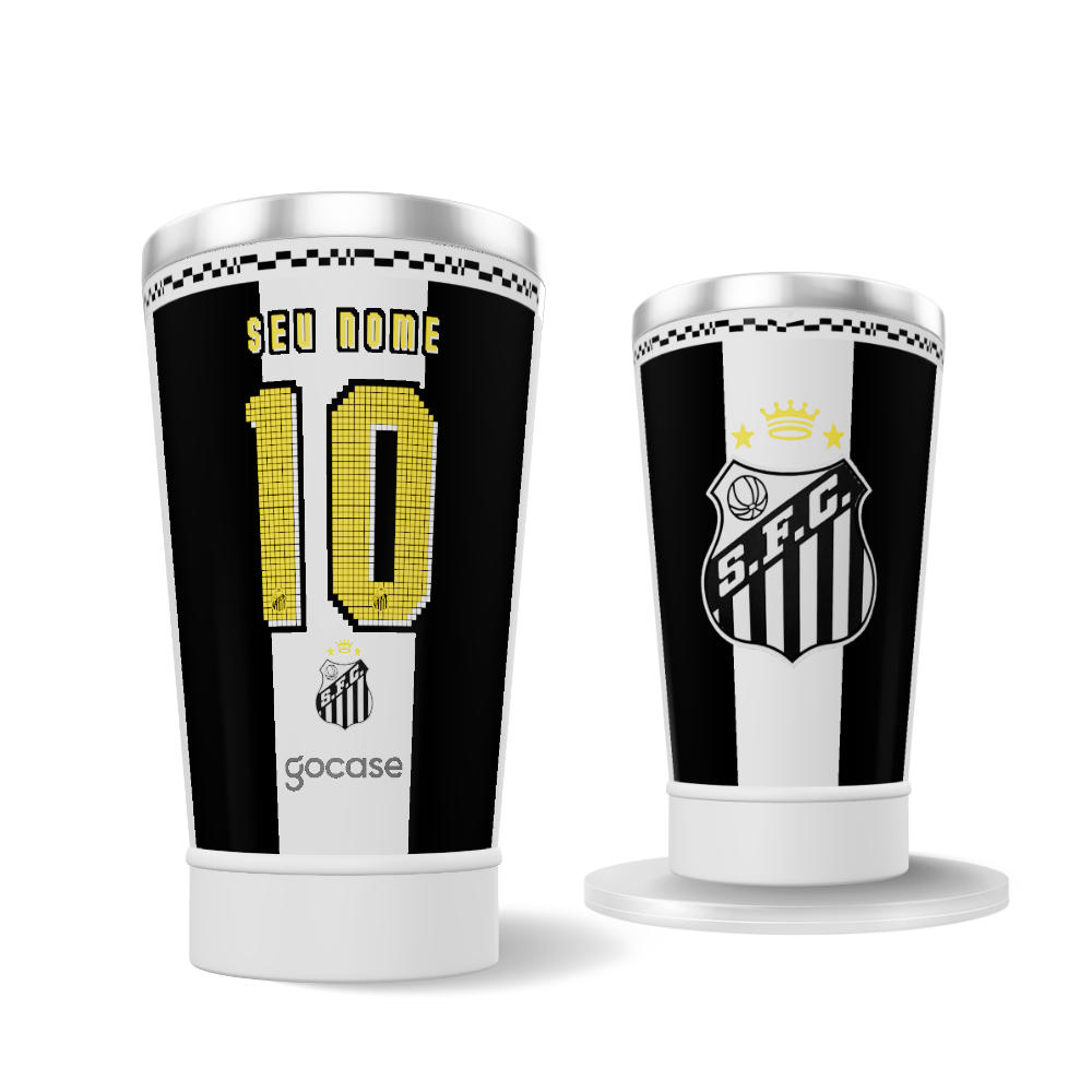 Copo Térmico Cerveja + Ebook - Santos - Uniforme 2 2025 P