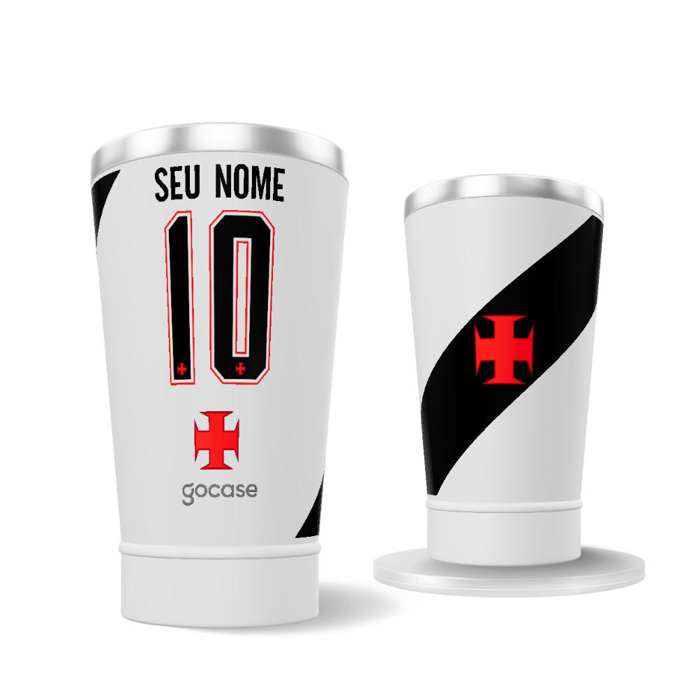 Copo Térmico Cerveja + Ebook - Vasco - Uniforme 2 2025 P