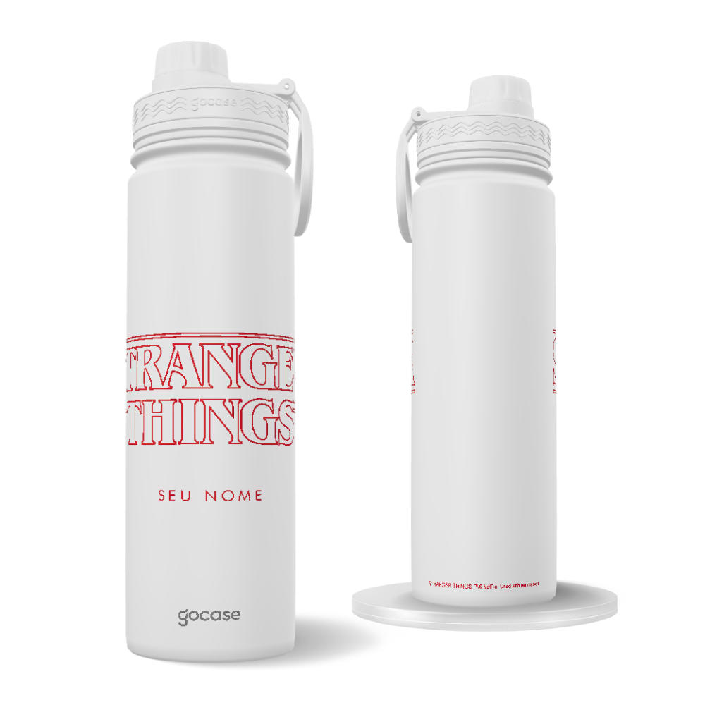 Garrafa Térmica Fresh + Ebook - Stranger Things - Logo