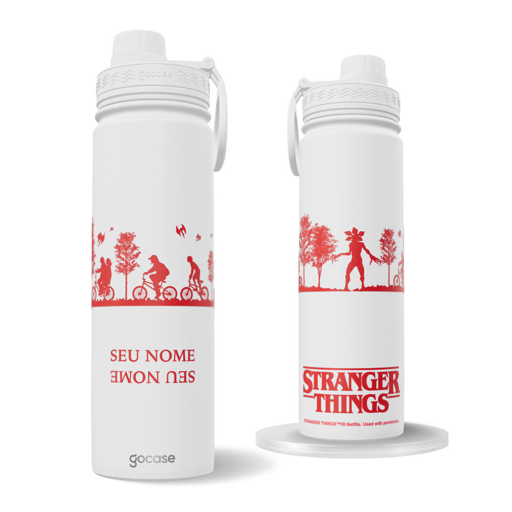 Garrafa Térmica Fresh + Ebook - Stranger Things - Noite em Hawkins