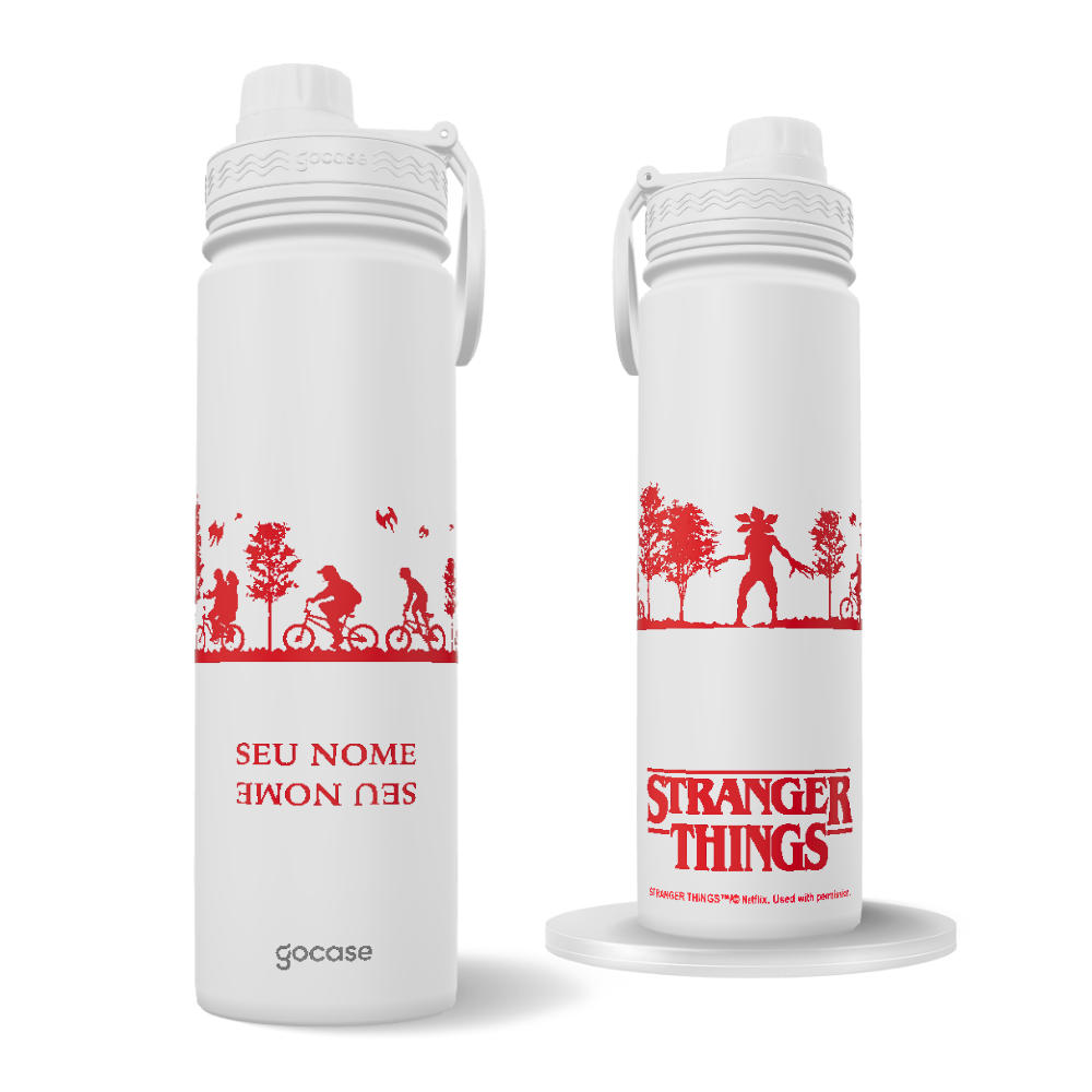 Garrafa Térmica Fresh + Ebook - Stranger Things - Noite em Hawkins