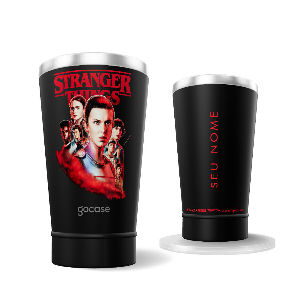Copo Térmico + Ebook -  Stranger Things - Stranger Squad